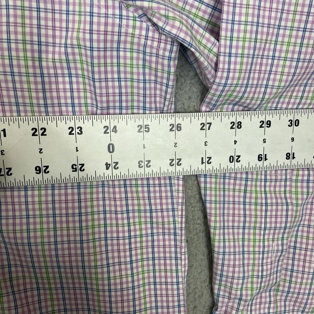 Brooks Brothers XL Non Iron Dress Shirt Pink Blue‎ Green Check Plaid Button Down